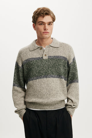 Box Fit Rugby Polo Knit