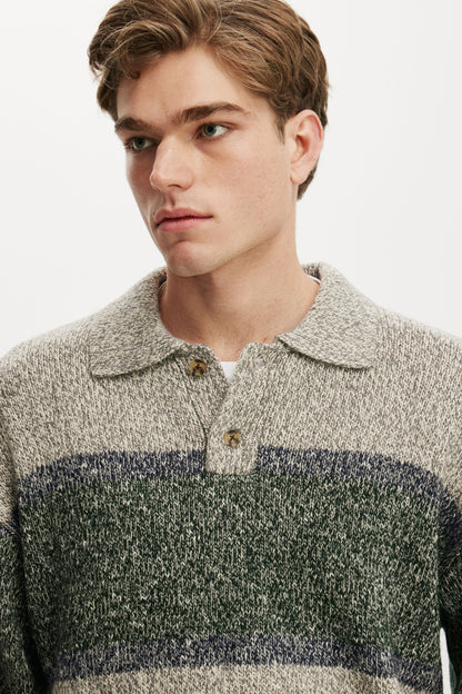 Box Fit Rugby Polo Knit