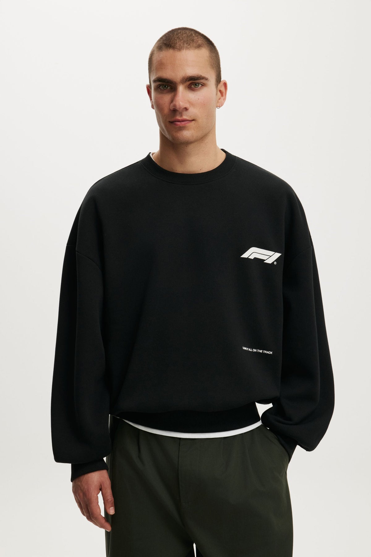 F1 Relaxed Fit Crew Sweater