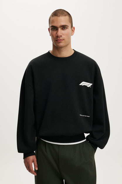 F1 Relaxed Fit Crew Sweater