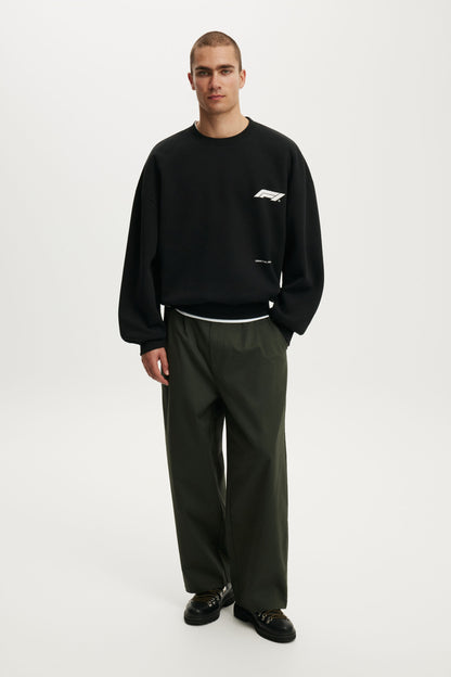F1 Relaxed Fit Crew Sweater