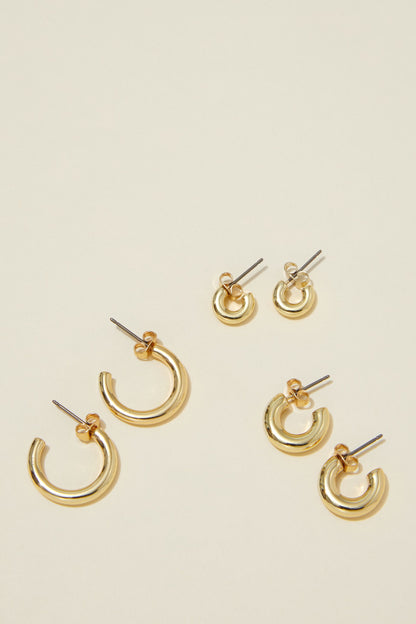 3Pk Mid Earring
