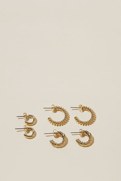 3Pk Mid Earring