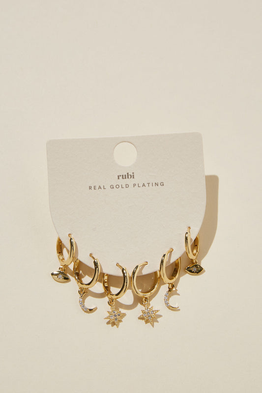 3Pk Mid Earring