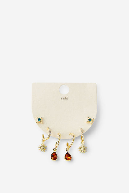 3Pk Mid Earring