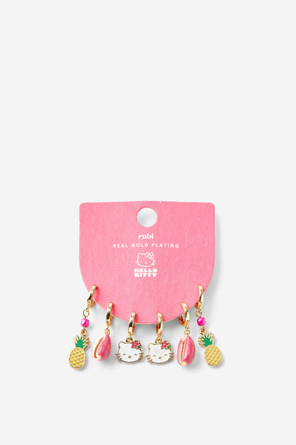 Hello Kitty 3Pk Mid Earring