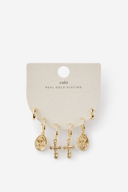 3Pk Mid Earring