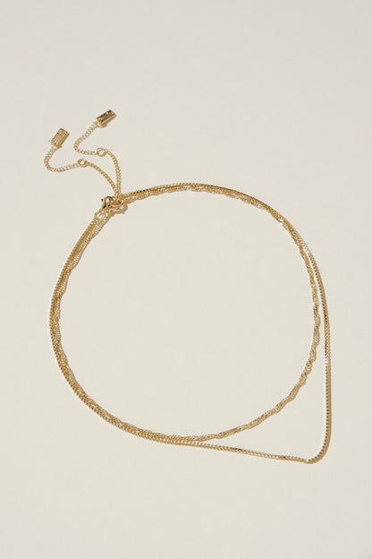 2Pk Fine Chain Necklace