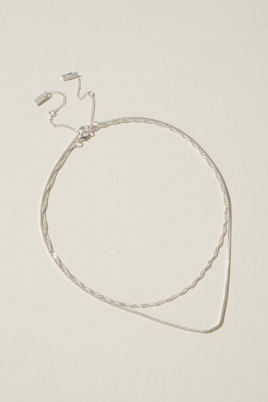 2Pk Fine Chain Necklace