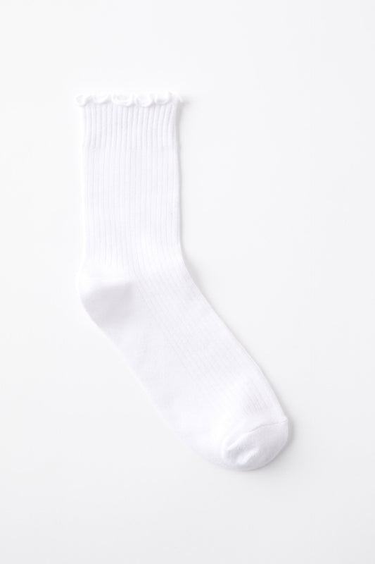 Frill Ribbed Crew Sock