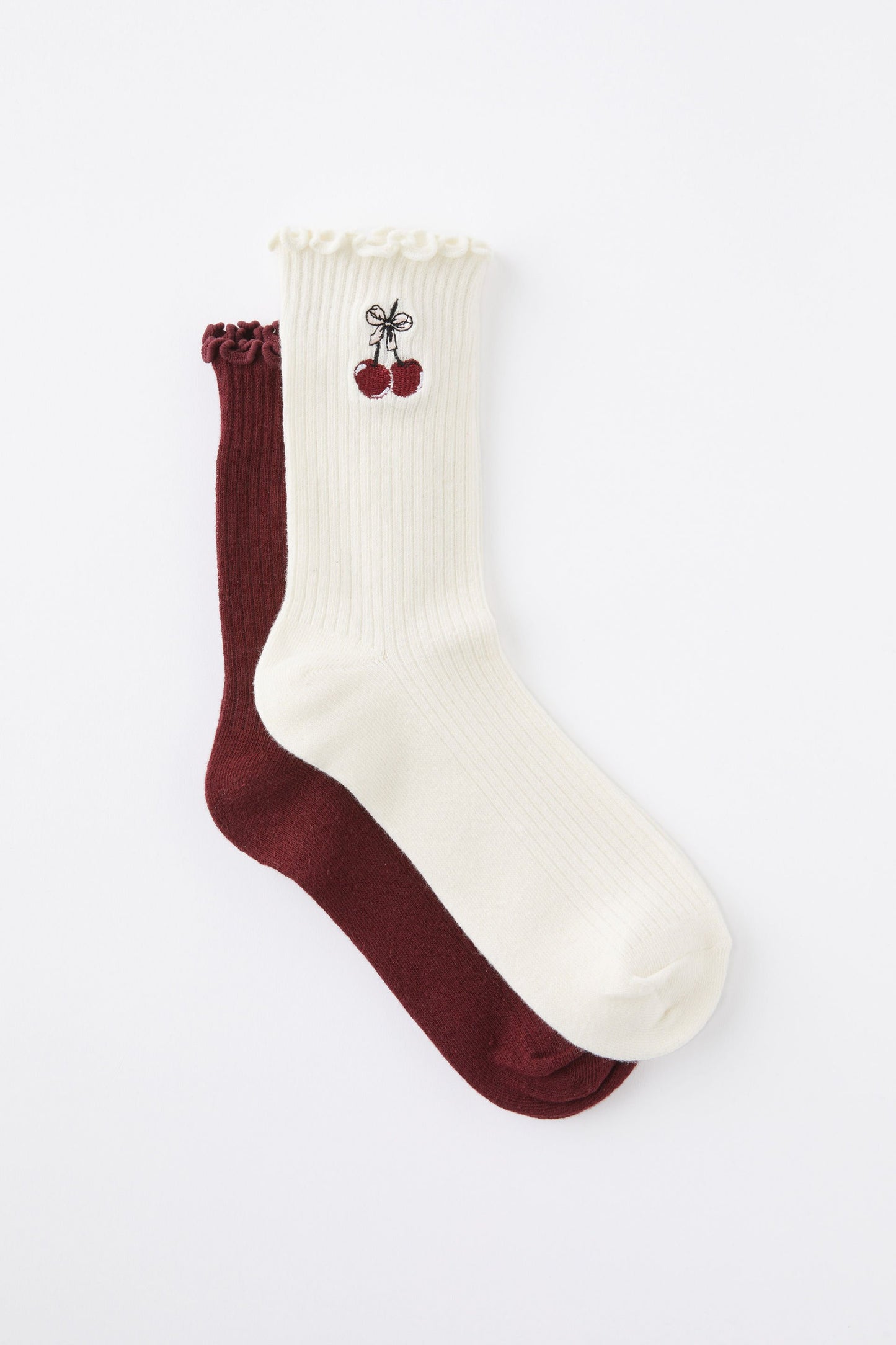 The Perfect Pair Frill Rib Crew Sock 2Pk
