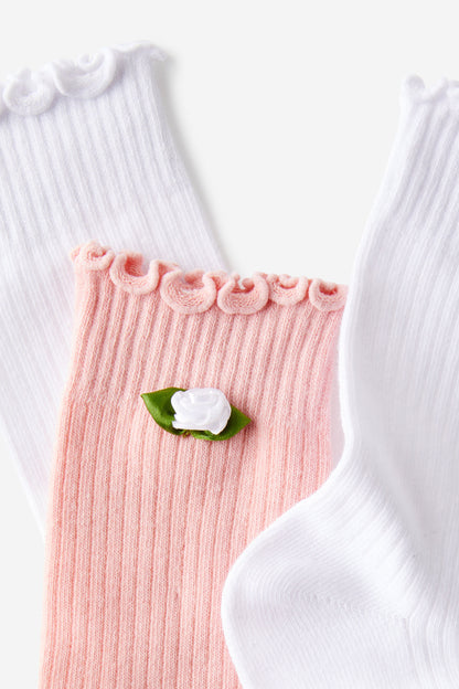 The Perfect Pair Frill Rib Crew Sock 2Pk