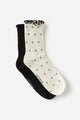 The Perfect Pair Frill Rib Crew Sock 2Pk
