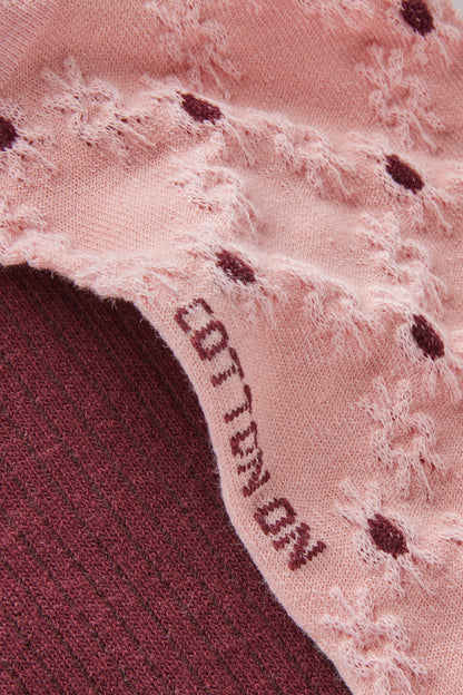 The Perfect Pair Frill Rib Crew Sock 2Pk