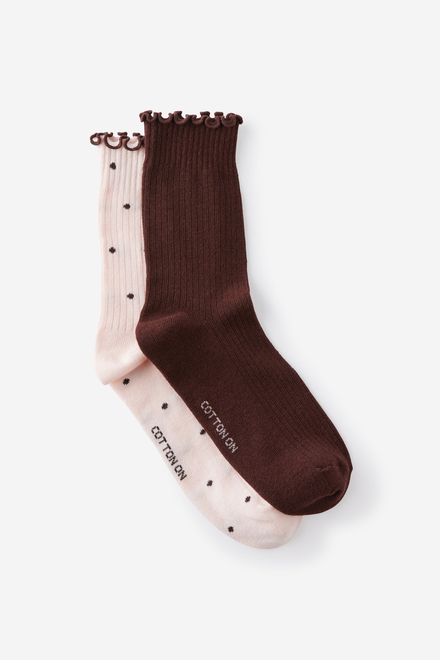 The Perfect Pair Frill Rib Crew Sock 2Pk