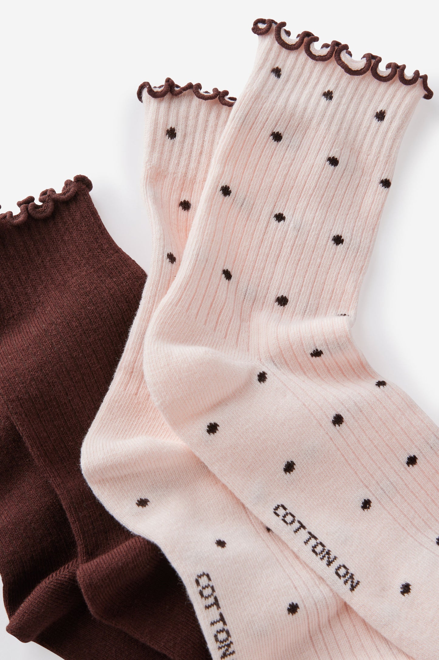 The Perfect Pair Frill Rib Crew Sock 2Pk