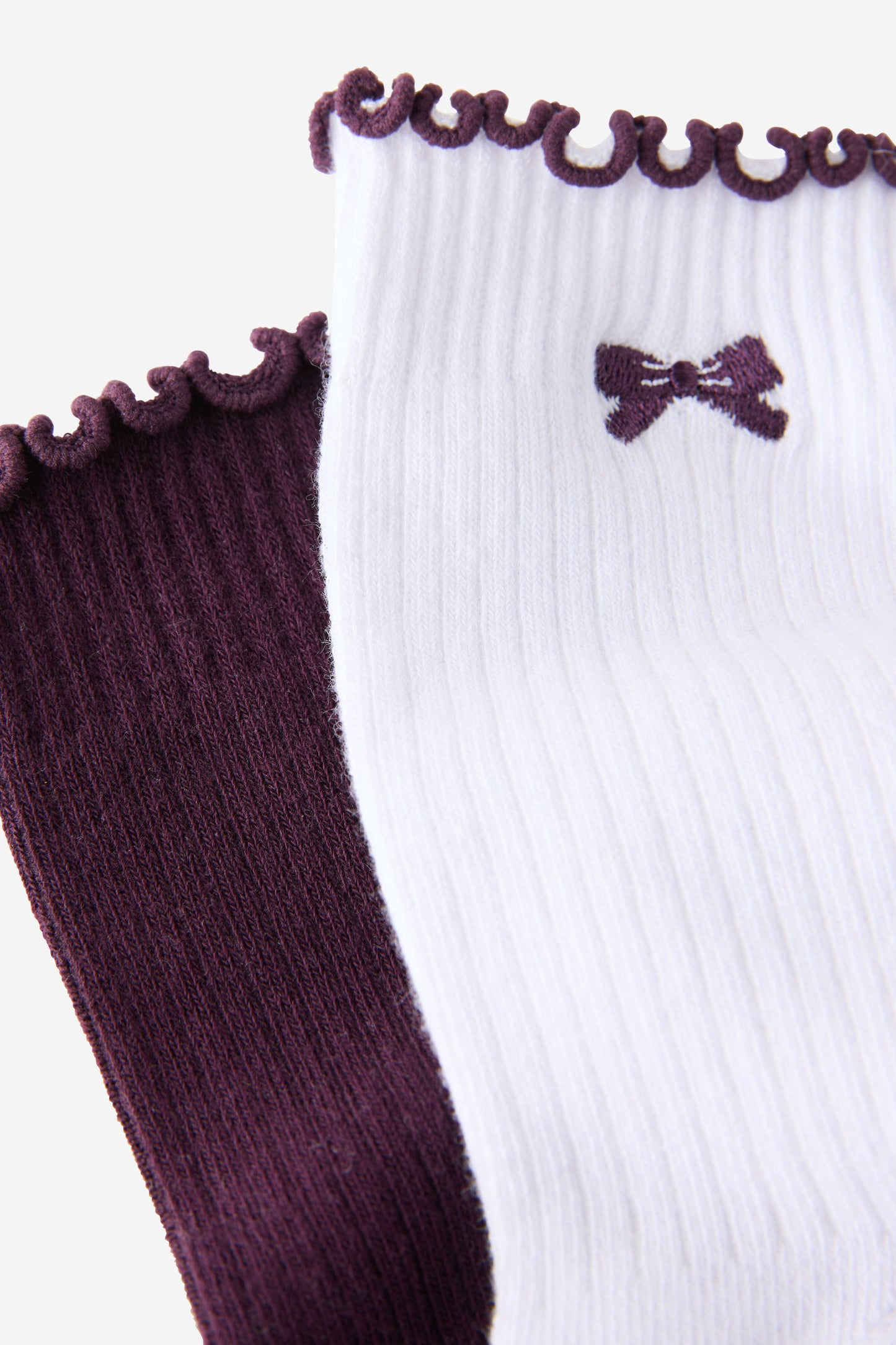 The Perfect Pair Frill Rib Crew Sock 2Pk