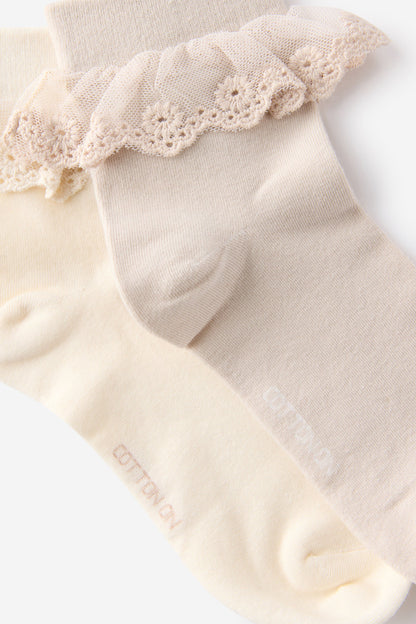 The Perfect Pair Pretty Frill Sock 2Pk