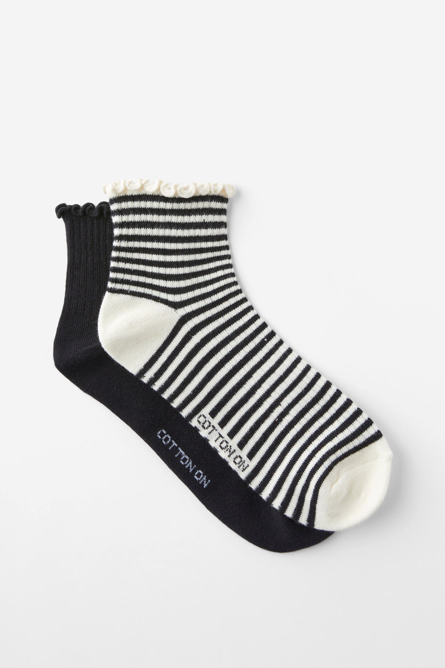The Perfect Pair Frill Rib Ankle 2Pk