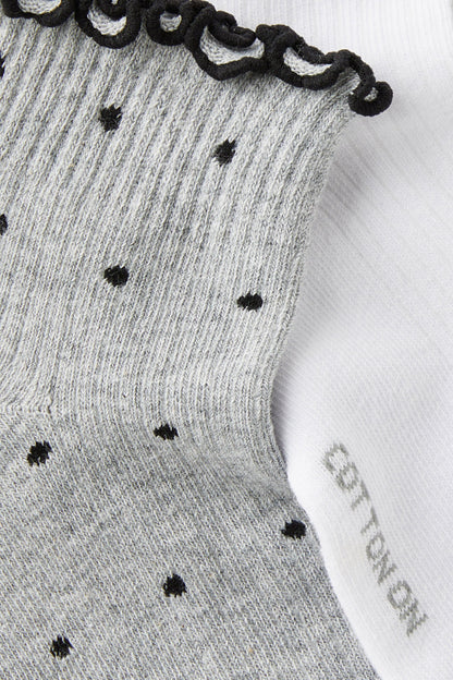 The Perfect Pair Frill Rib Ankle 2Pk