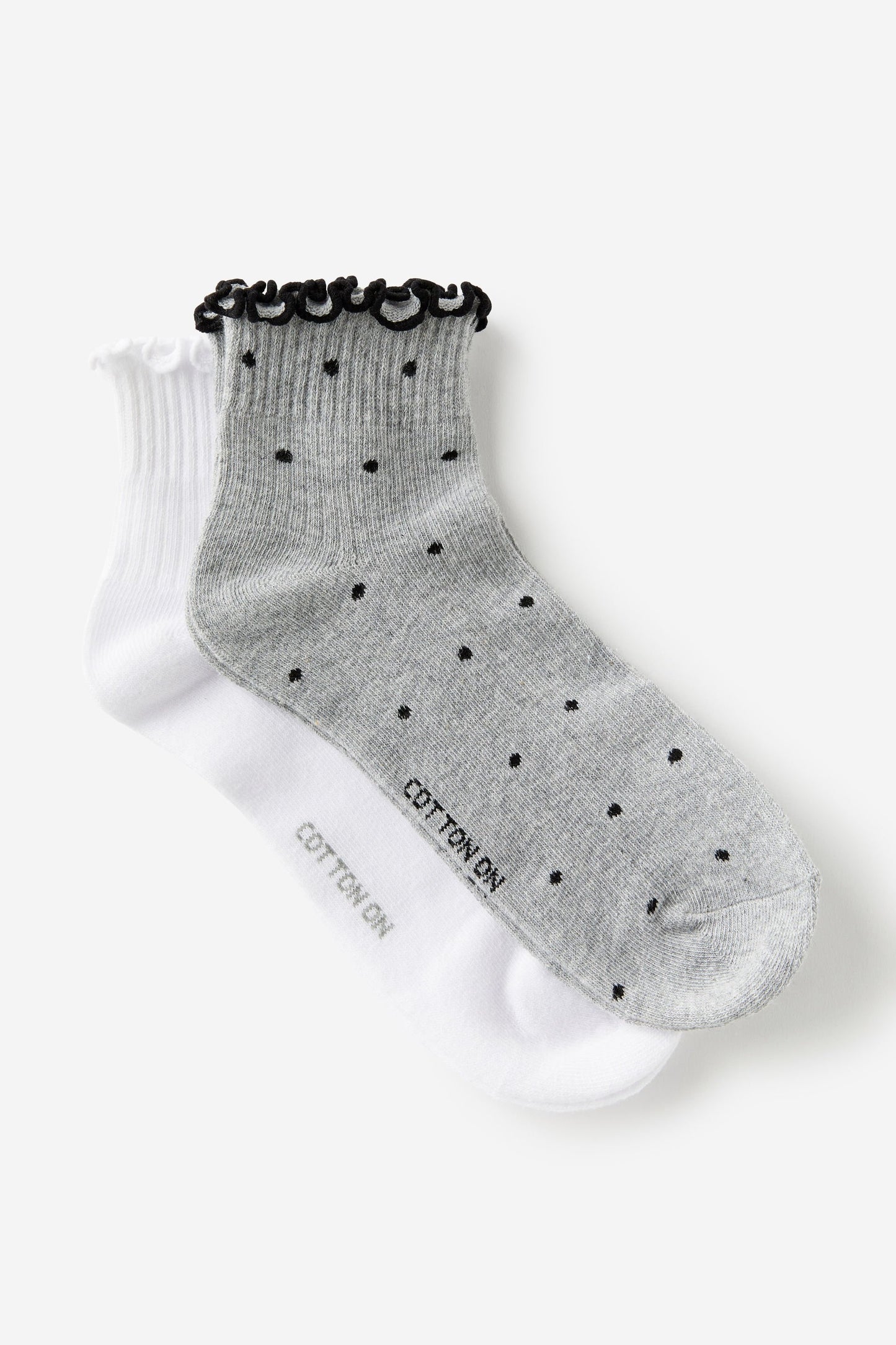 The Perfect Pair Frill Rib Ankle 2Pk