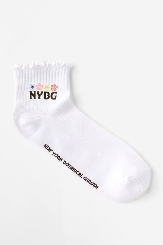 New York Botanical Garden Frill Ankle Sock