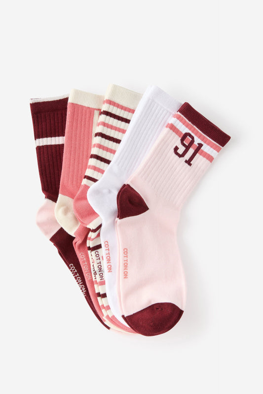 5Pk Crew Sock