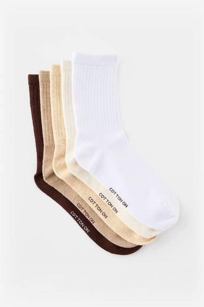 5Pk Crew Sock