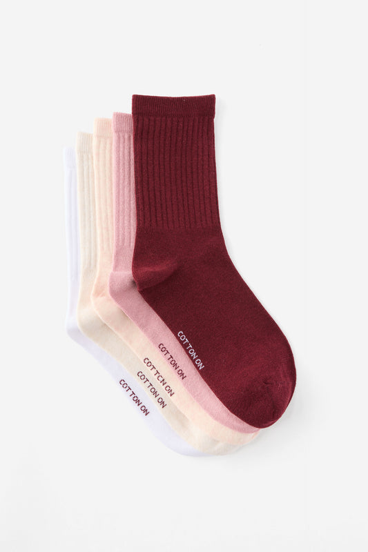 5Pk Crew Sock
