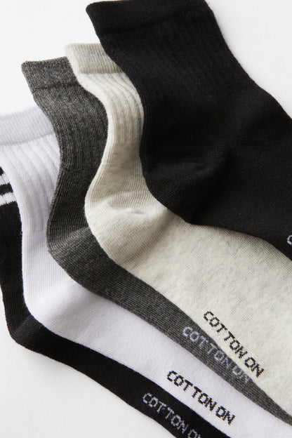 5Pk Quarter Crew Sock