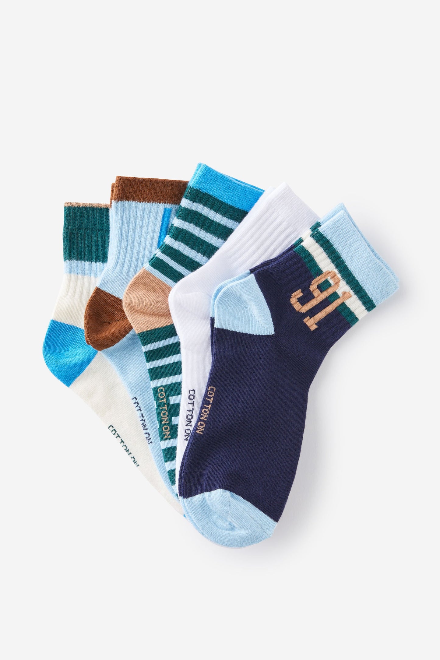 5Pk Quarter Crew Sock