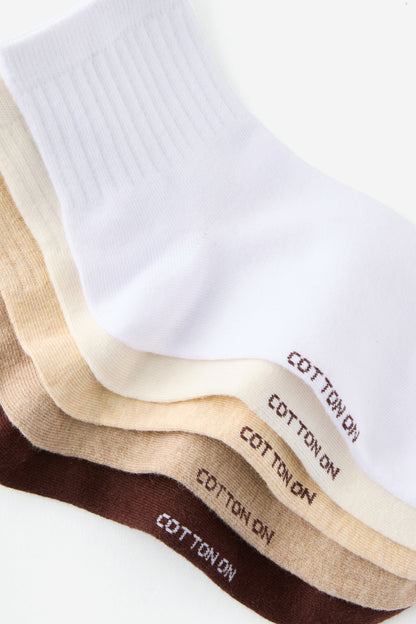 5Pk Quarter Crew Sock