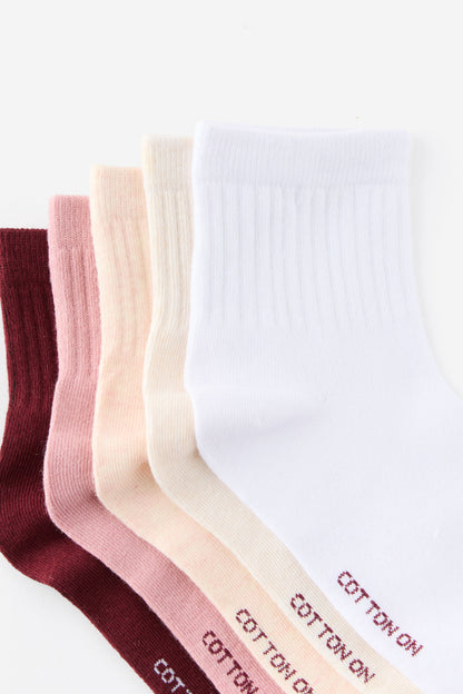 5Pk Quarter Crew Sock