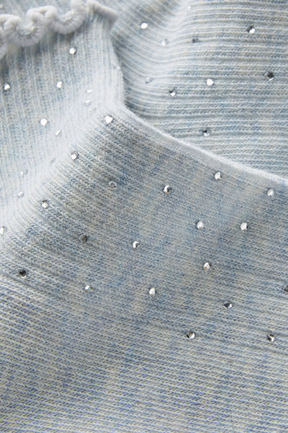 Diamante Frill Ankle Sock