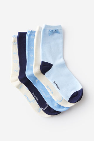 5Pk Fine Crew Sock