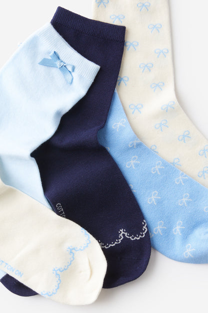 5Pk Fine Crew Sock