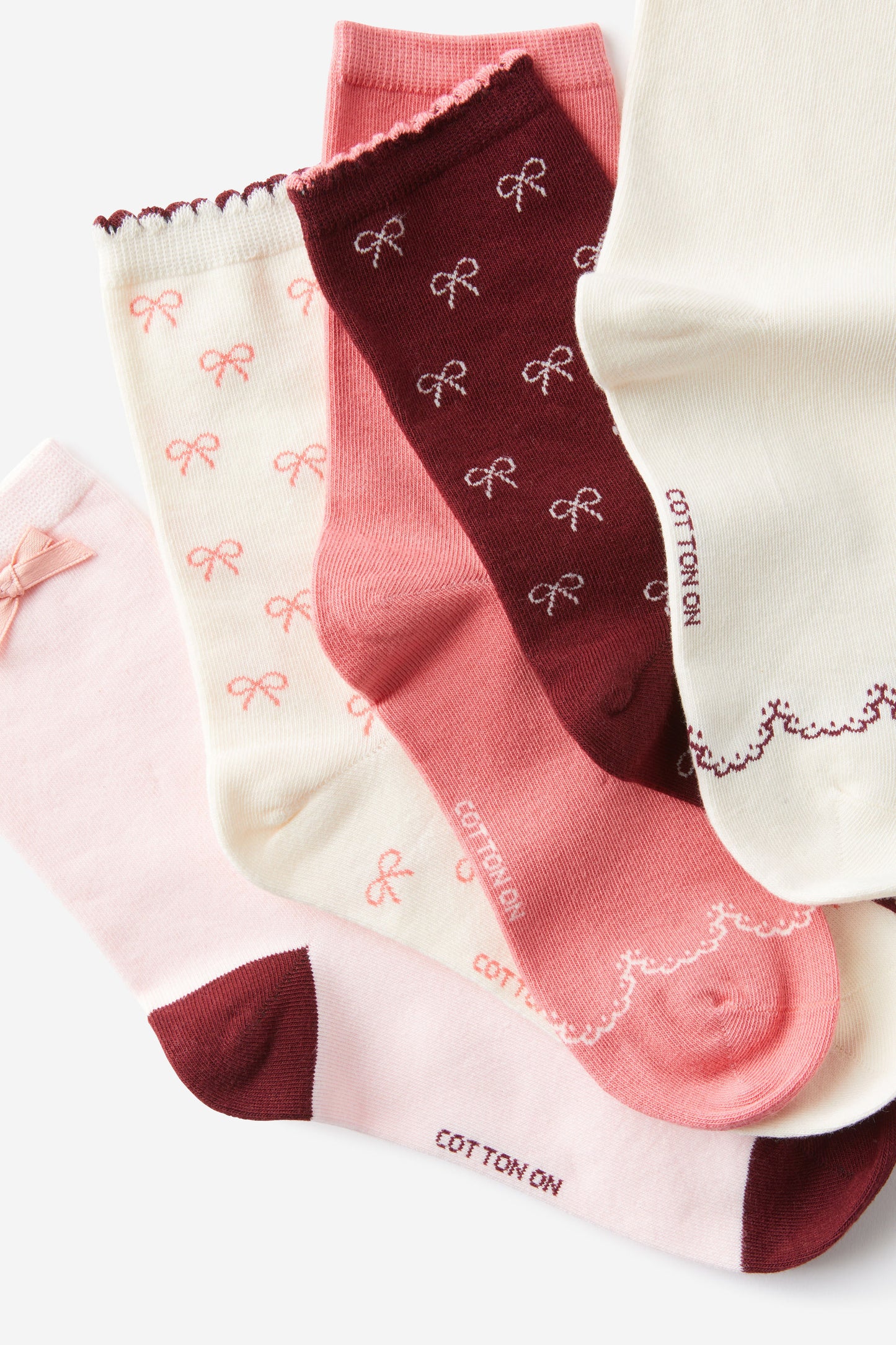 5Pk Fine Crew Sock