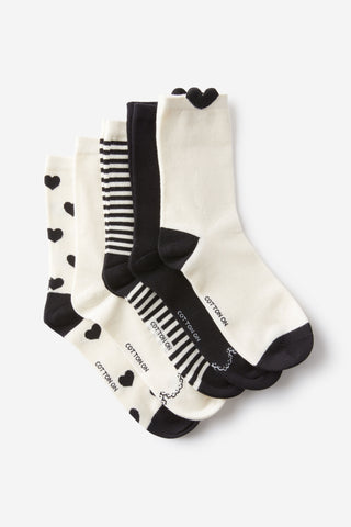 5Pk Fine Crew Sock