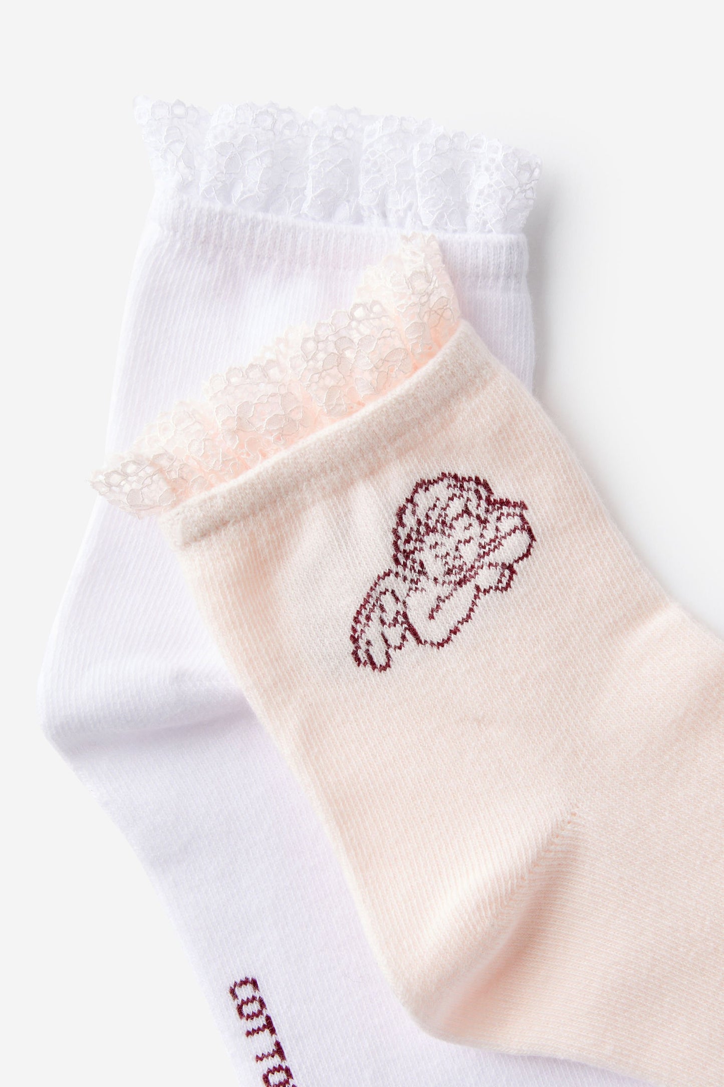 The Perfect Pair Lace Frill Sock 2Pk