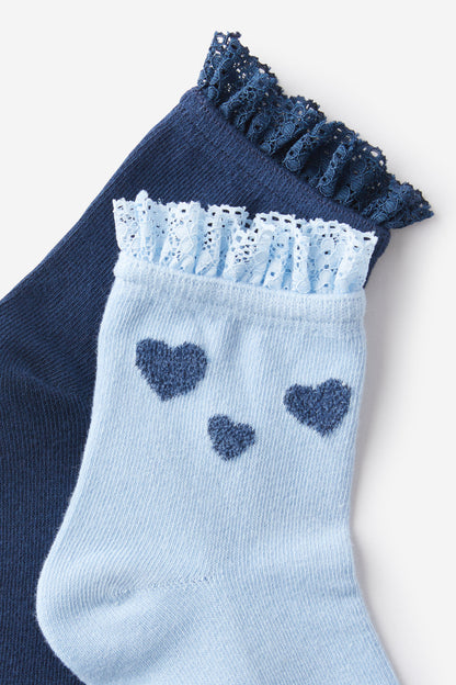 The Perfect Pair Lace Frill Sock 2Pk