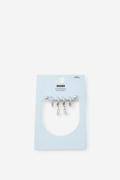 Waterproof 3Pk Small Earring