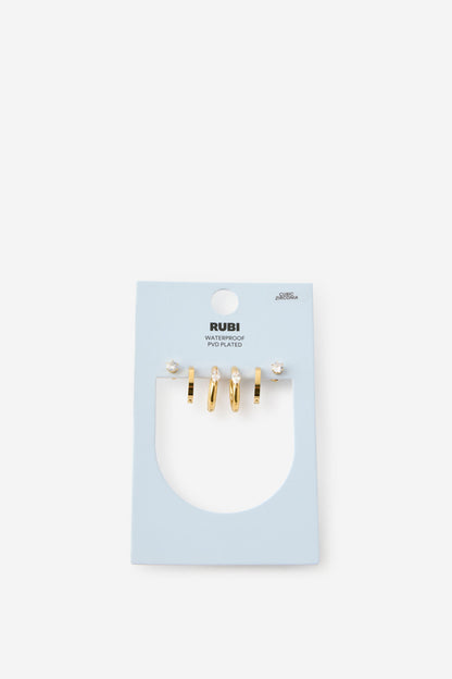 Waterproof 3Pk Small Earring