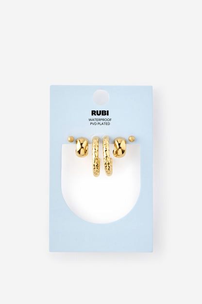 Waterproof 3Pk Mid Earring