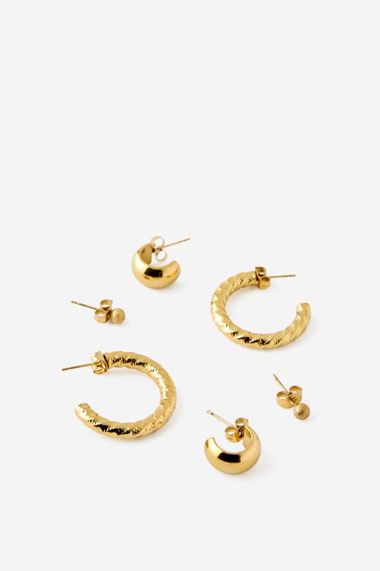 Waterproof 3Pk Mid Earring