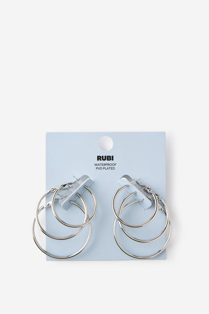 Waterproof 3Pk Mid Earring