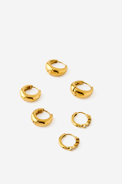 Waterproof 3Pk Mid Earring