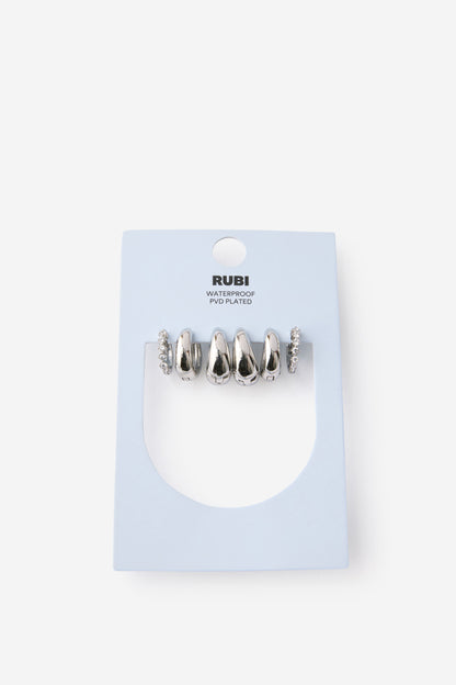 Waterproof 3Pk Mid Earring