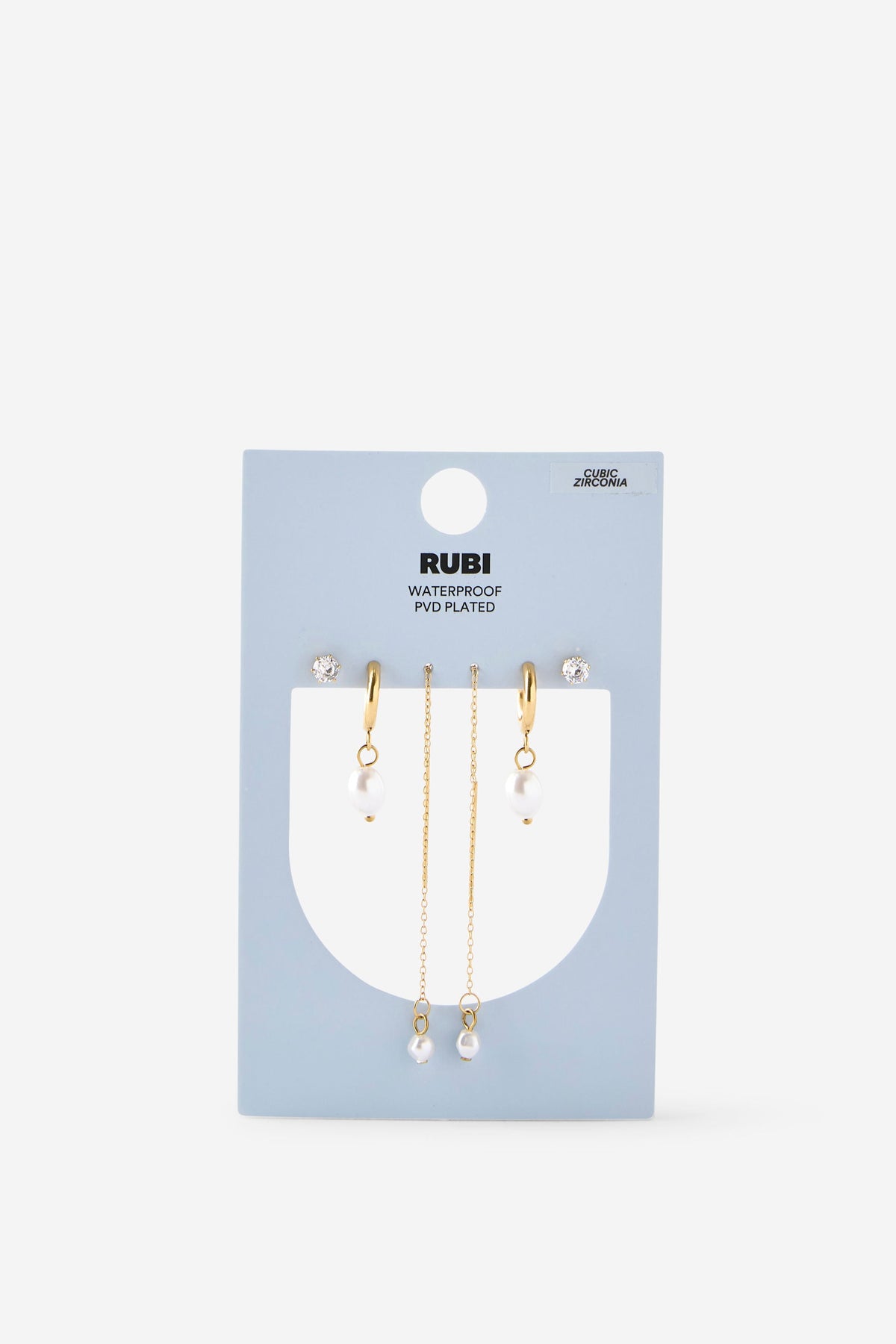Waterproof 3Pk Mid Earring