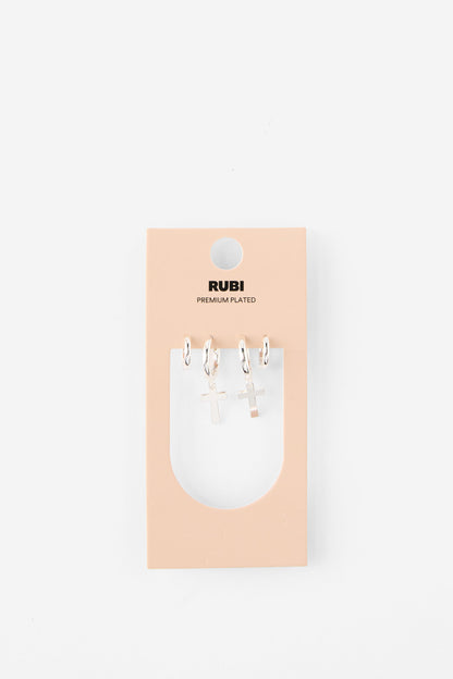 Premium Plated 2Pk Mid Earring