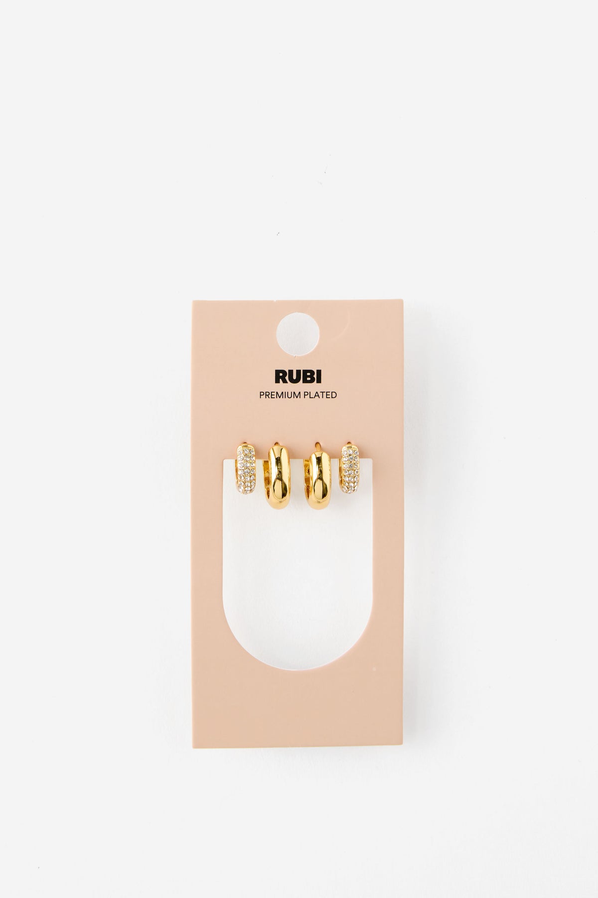 Premium Plated 2Pk Mid Earring